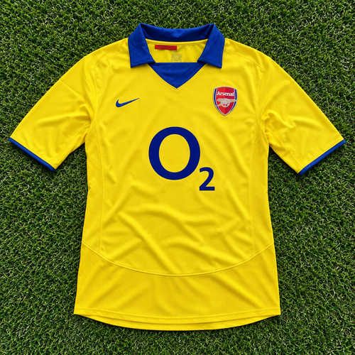 Dennis Bergkamp Signed Arsenal 03/04 Invincible Away Shirt