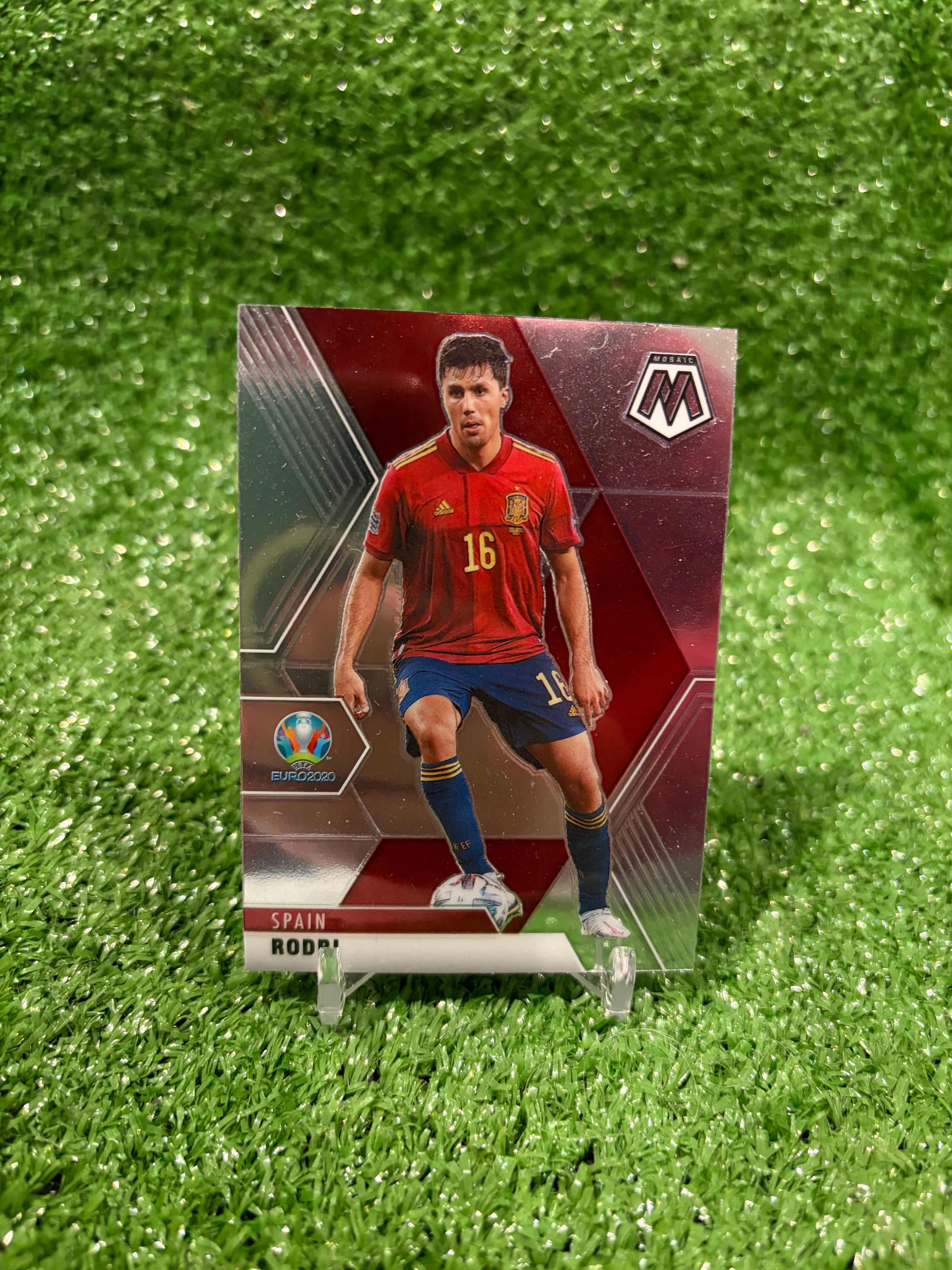Rodri Spain International Euro 2020 Mosaic Football Card